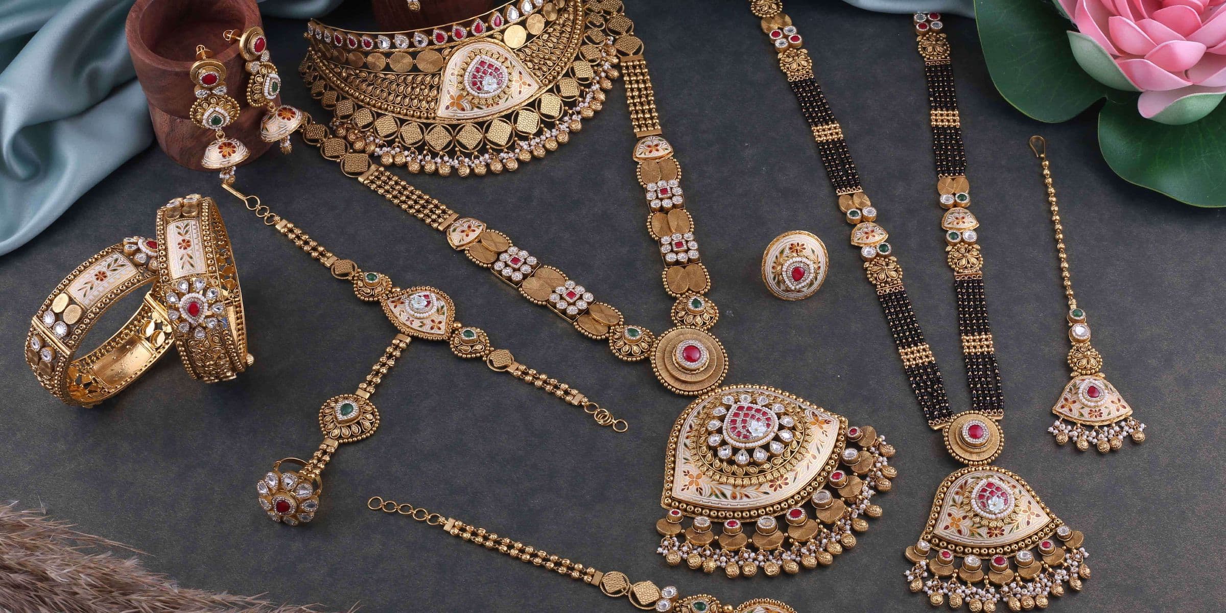 शुभ विवाह संस्कार - Complete Bridal Jewellery Sets - From Maang Tikka to Payal