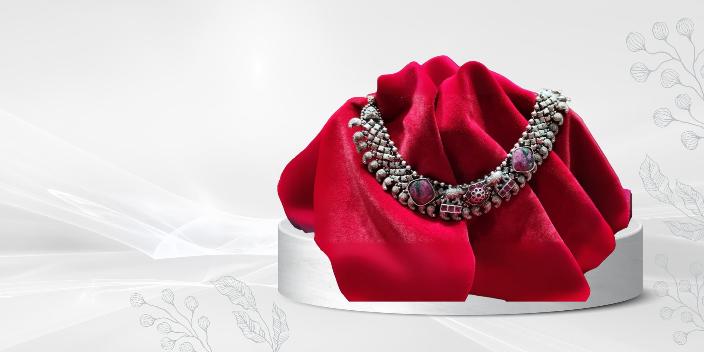 Silver Masterpieces - Royal Rajasthani Jewellery - Uncut Diamonds & Precious Stones